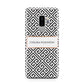Personalised Black Pattern Name Or Initials Samsung Galaxy S9 Plus Case on Silver phone
