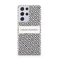 Personalised Black Pattern Name Or Initials Samsung S21 Ultra Case
