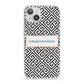 Personalised Black Pattern Name Or Initials iPhone 13 Clear Bumper Case