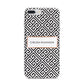 Personalised Black Pattern Name Or Initials iPhone 7 Plus Bumper Case on Silver iPhone