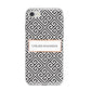 Personalised Black Pattern Name Or Initials iPhone 8 Bumper Case on Silver iPhone