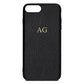 Personalised Black Pebble Leather iPhone 8 Plus Case