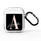Personalised Black Pink Initial AirPods Glitter Case