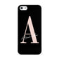 Personalised Black Pink Initial Apple iPhone 5 Case