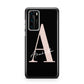Personalised Black Pink Initial Huawei P40 Phone Case