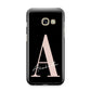 Personalised Black Pink Initial Samsung Galaxy A3 2017 Case on gold phone