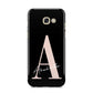 Personalised Black Pink Initial Samsung Galaxy A5 2017 Case on gold phone