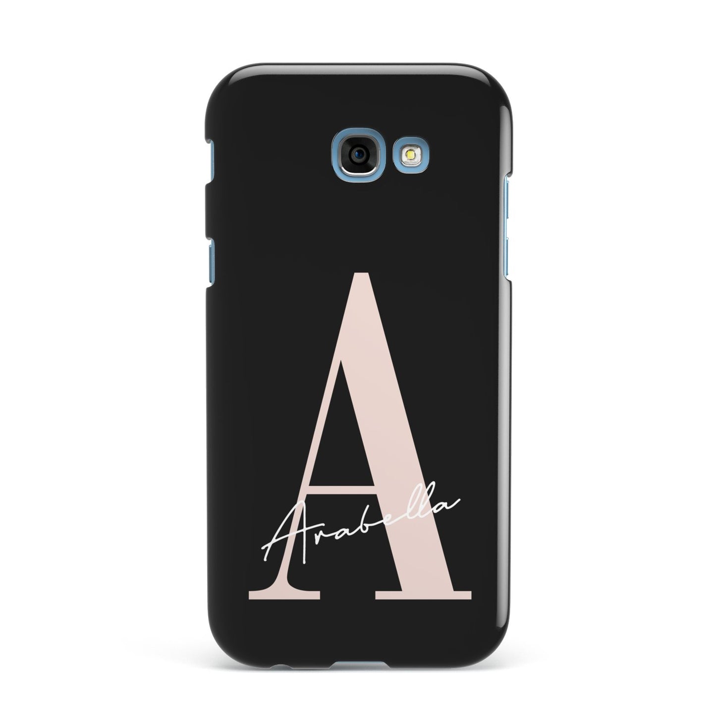 Personalised Black Pink Initial Samsung Galaxy A7 2017 Case