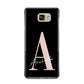Personalised Black Pink Initial Samsung Galaxy A9 2016 Case on gold phone
