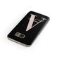 Personalised Black Pink Initial Samsung Galaxy Case Front Close Up