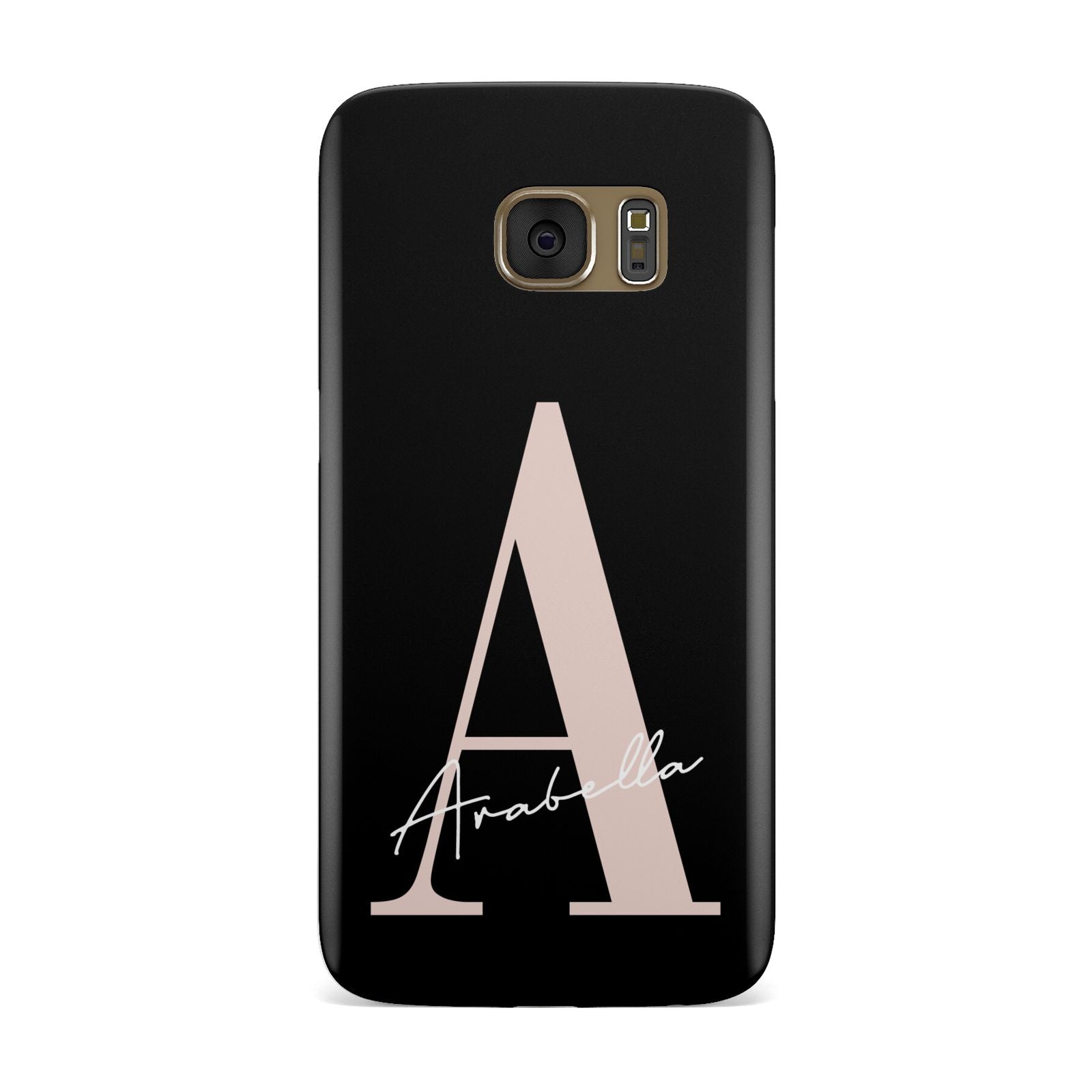 Personalised Black Pink Initial Samsung Galaxy Case