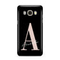 Personalised Black Pink Initial Samsung Galaxy J7 2016 Case on gold phone