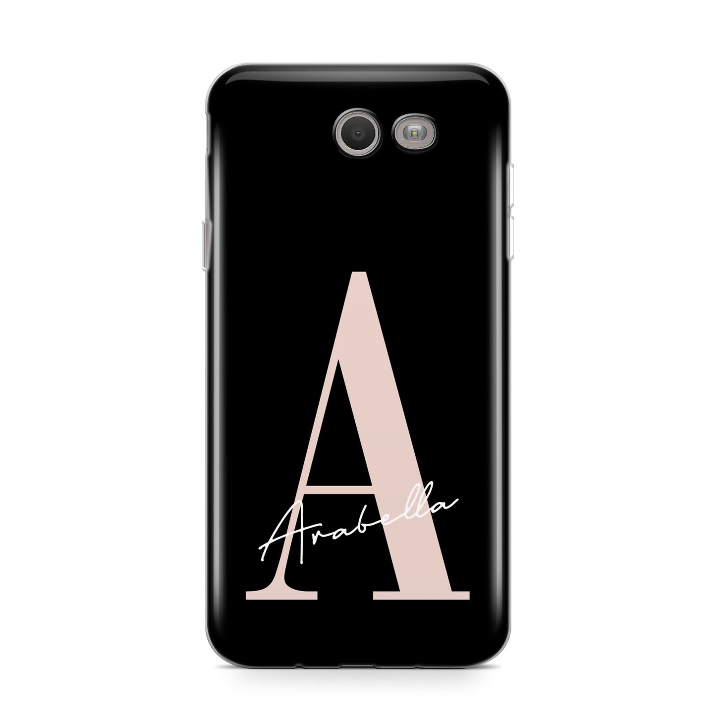 Personalised Black Pink Initial Samsung Galaxy J7 2017 Case