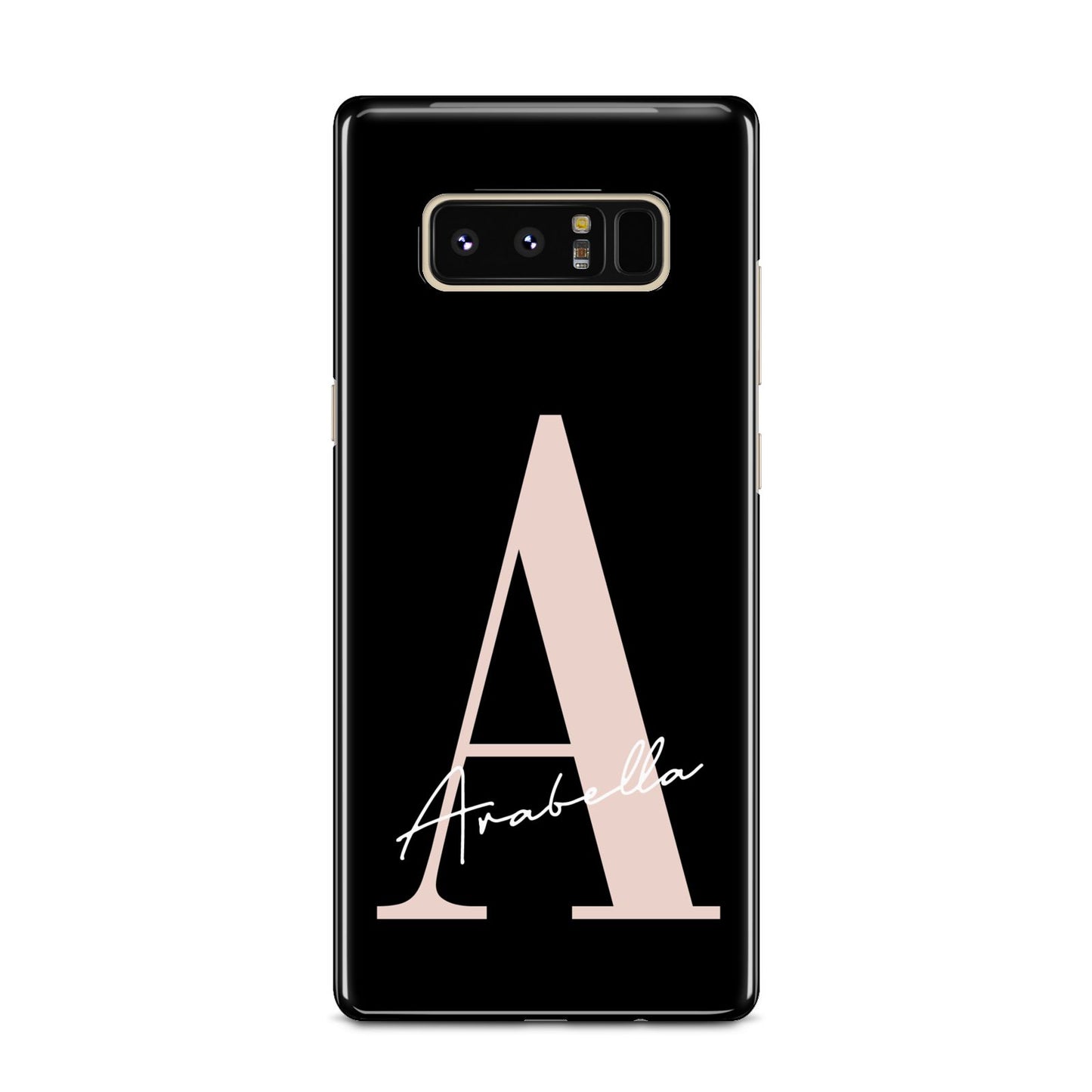 Personalised Black Pink Initial Samsung Galaxy Note 8 Case