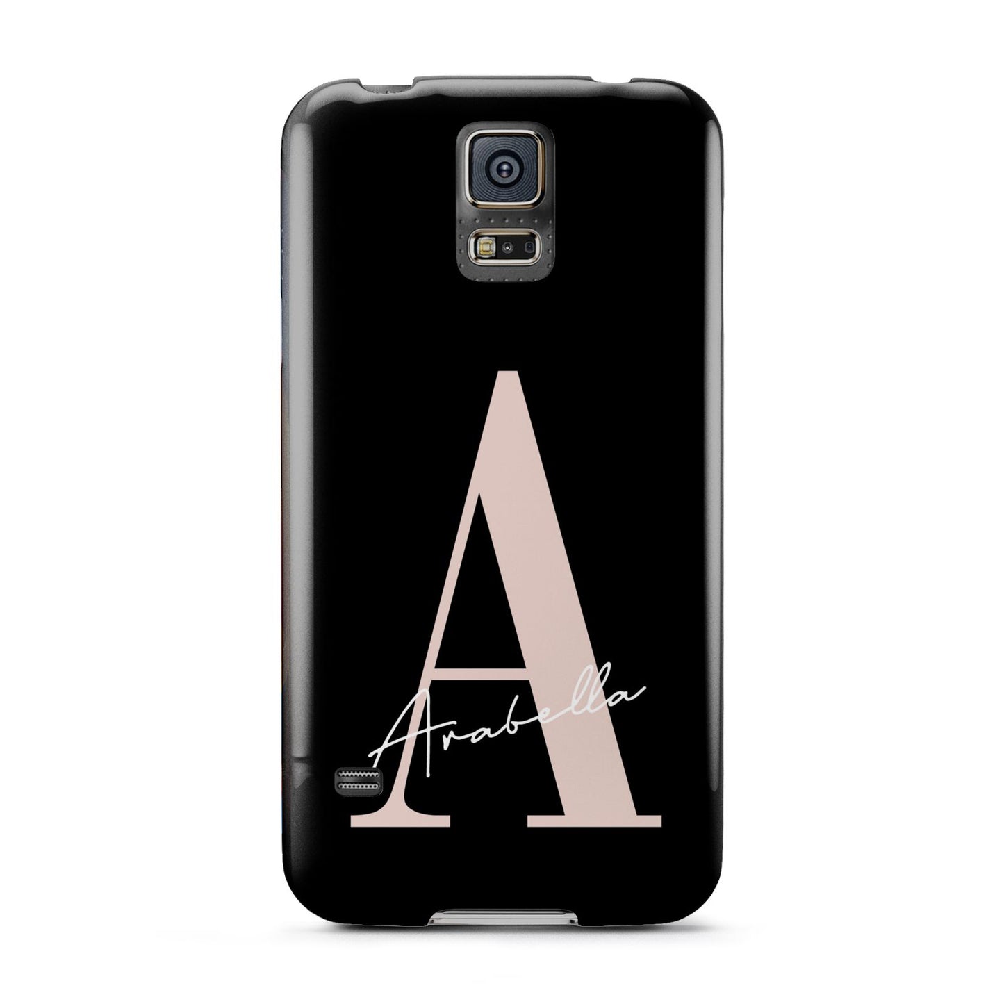 Personalised Black Pink Initial Samsung Galaxy S5 Case