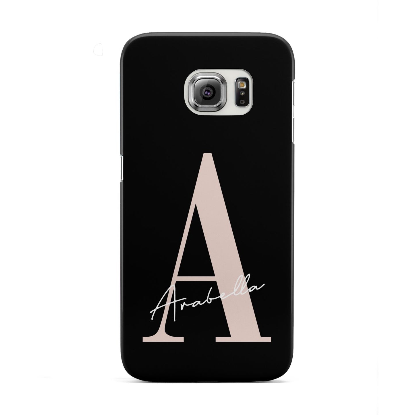 Personalised Black Pink Initial Samsung Galaxy S6 Edge Case