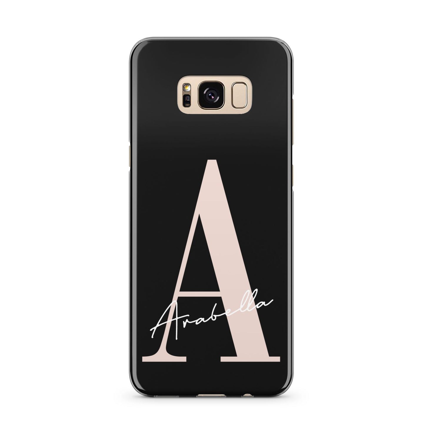Personalised Black Pink Initial Samsung Galaxy S8 Plus Case