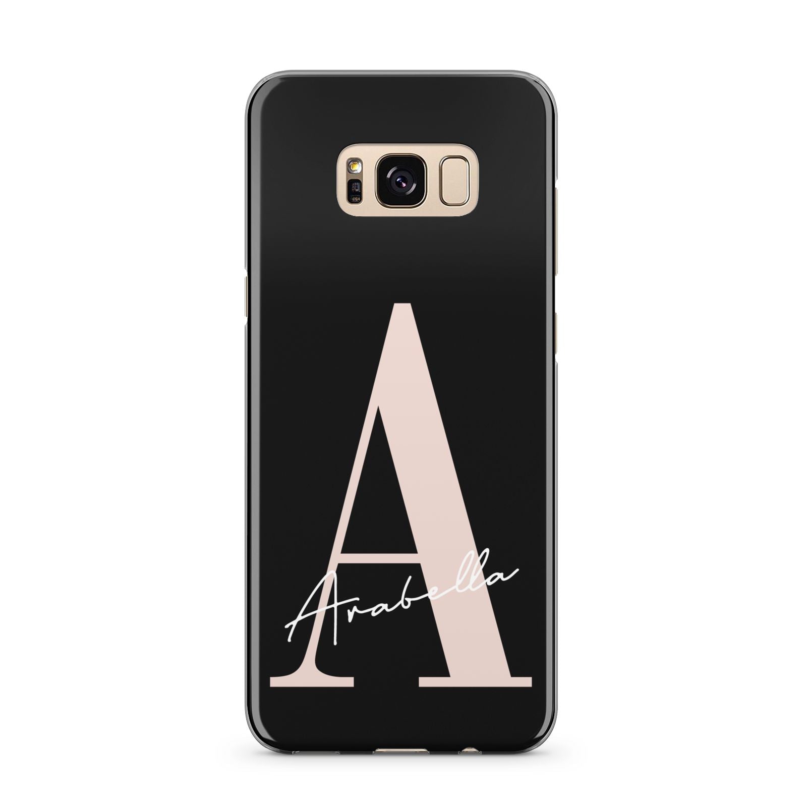 Personalised Black Pink Initial Samsung Galaxy S8 Plus Case