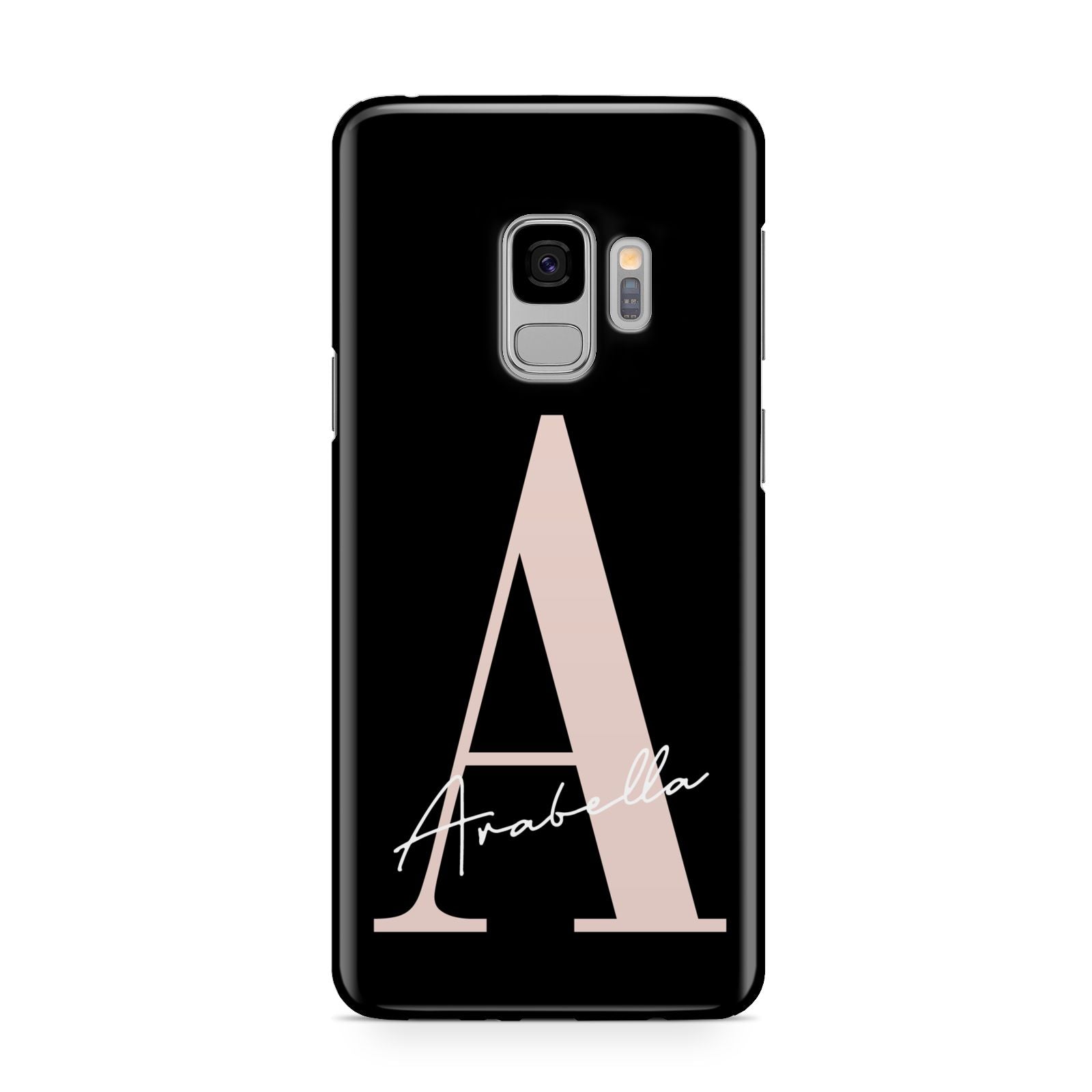 Personalised Black Pink Initial Samsung Galaxy S9 Case