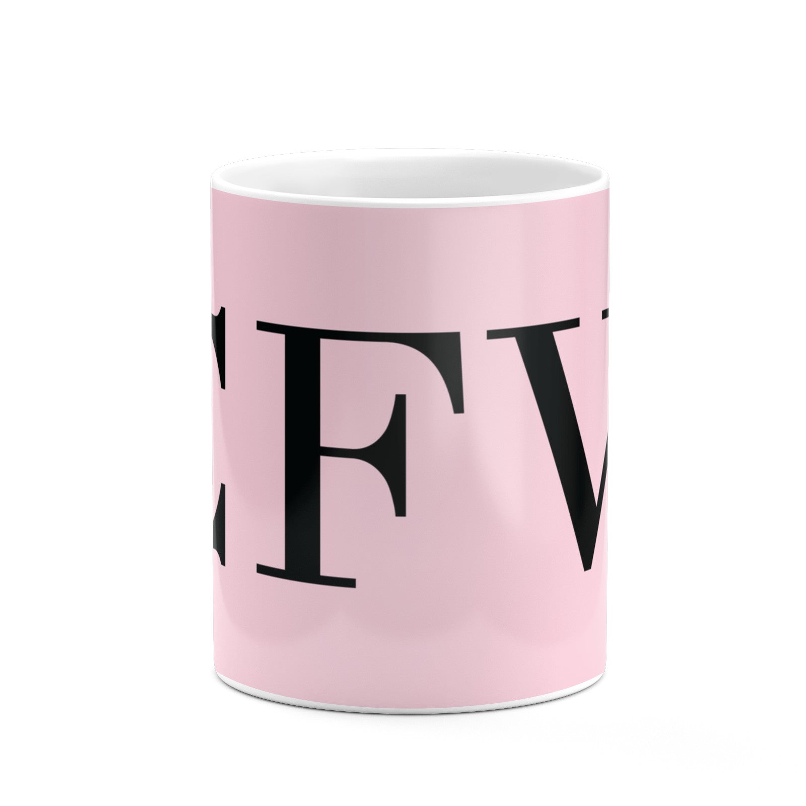 Personalised Black Pink Side Initials 10oz Mug Alternative Image 7