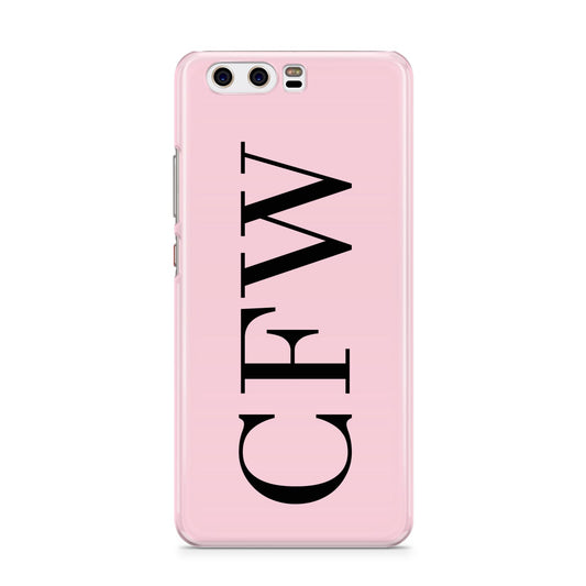 Personalised Black Pink Side Initials Huawei P10 Phone Case