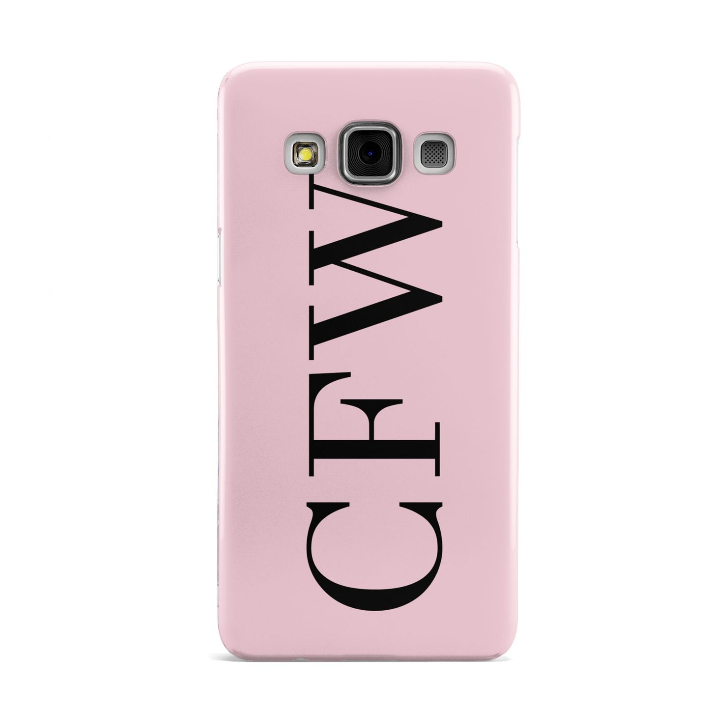 Personalised Black Pink Side Initials Samsung Galaxy A3 Case