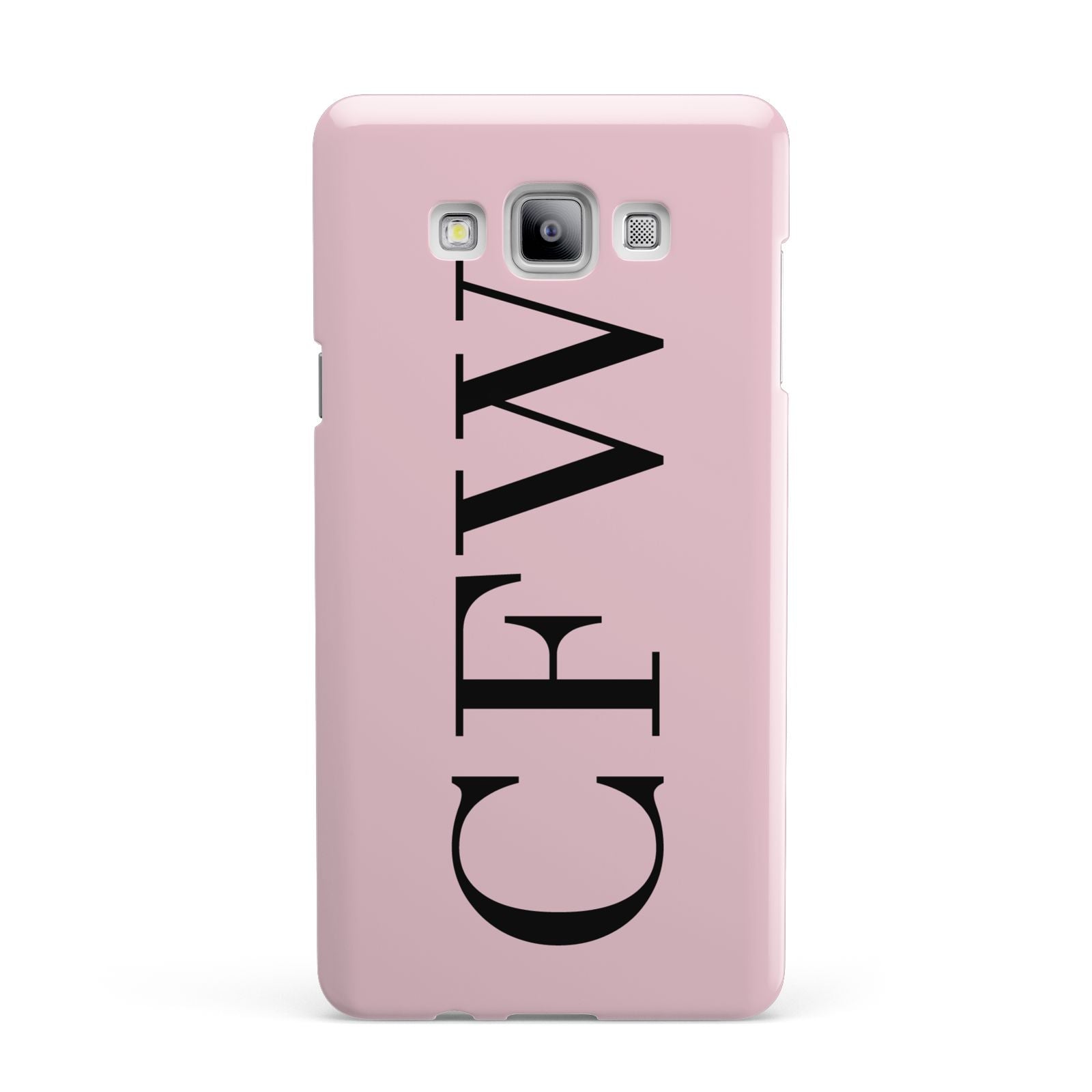 Personalised Black Pink Side Initials Samsung Galaxy A7 2015 Case