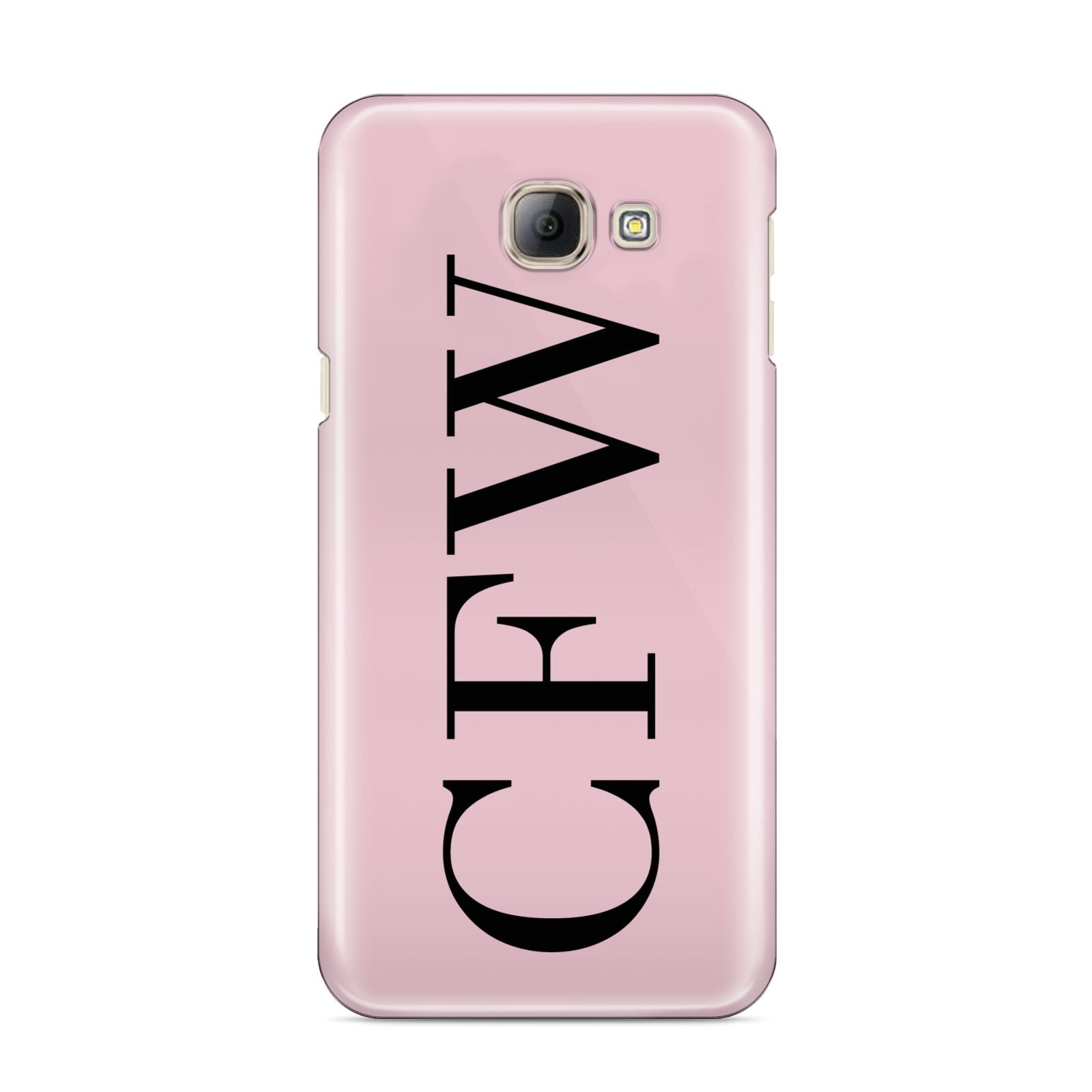 Personalised Black Pink Side Initials Samsung Galaxy A8 2016 Case