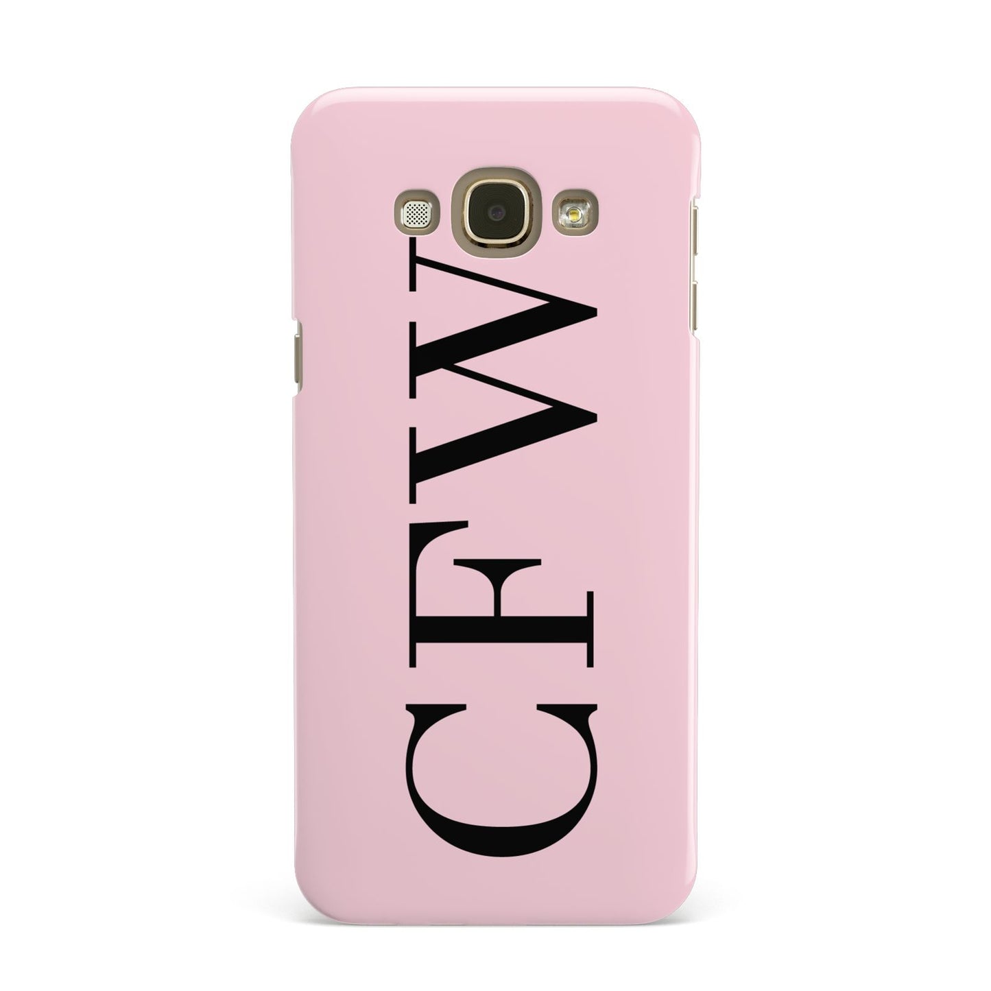 Personalised Black Pink Side Initials Samsung Galaxy A8 Case