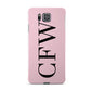Personalised Black Pink Side Initials Samsung Galaxy Alpha Case