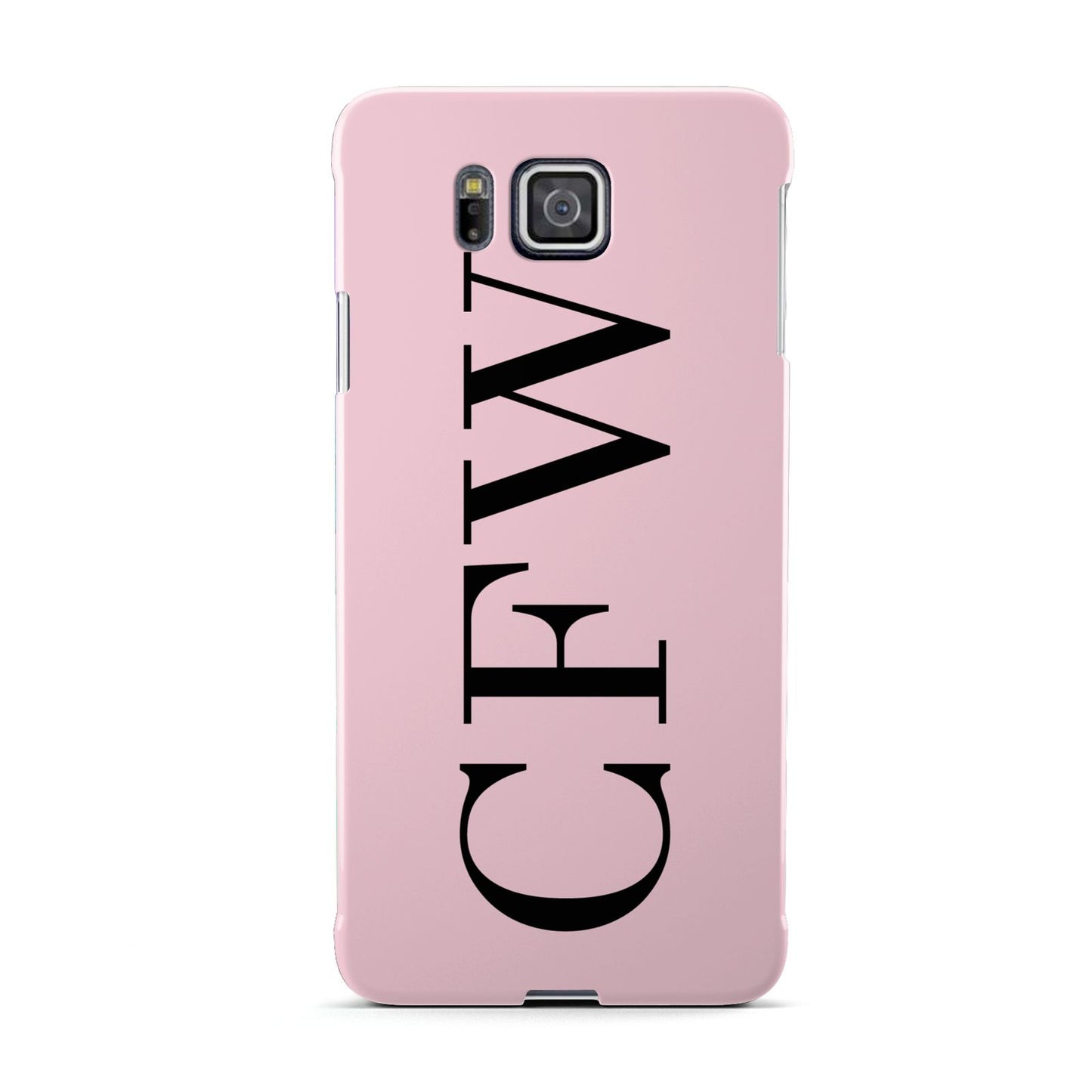 Personalised Black Pink Side Initials Samsung Galaxy Alpha Case