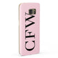 Personalised Black Pink Side Initials Samsung Galaxy Case Fourty Five Degrees