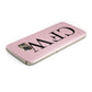 Personalised Black Pink Side Initials Samsung Galaxy Case Top Cutout