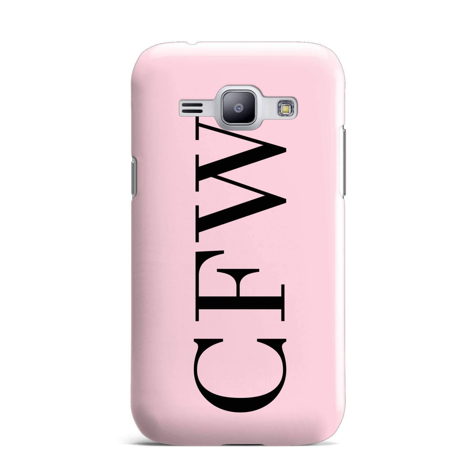 Personalised Black Pink Side Initials Samsung Galaxy J1 2015 Case