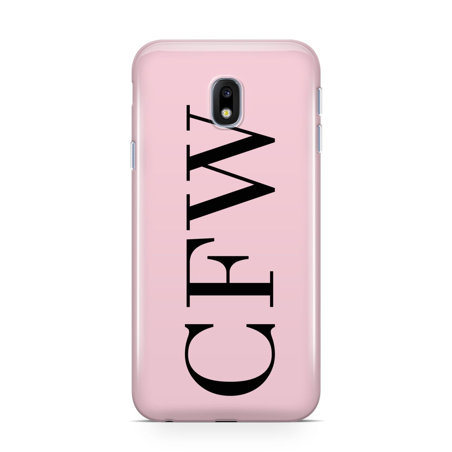 Personalised Black Pink Side Initials Samsung Galaxy J3 2017 Case