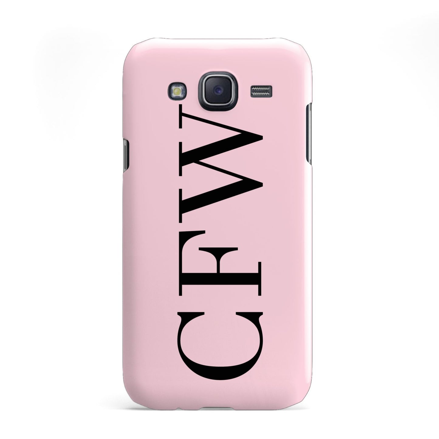Personalised Black Pink Side Initials Samsung Galaxy J5 Case