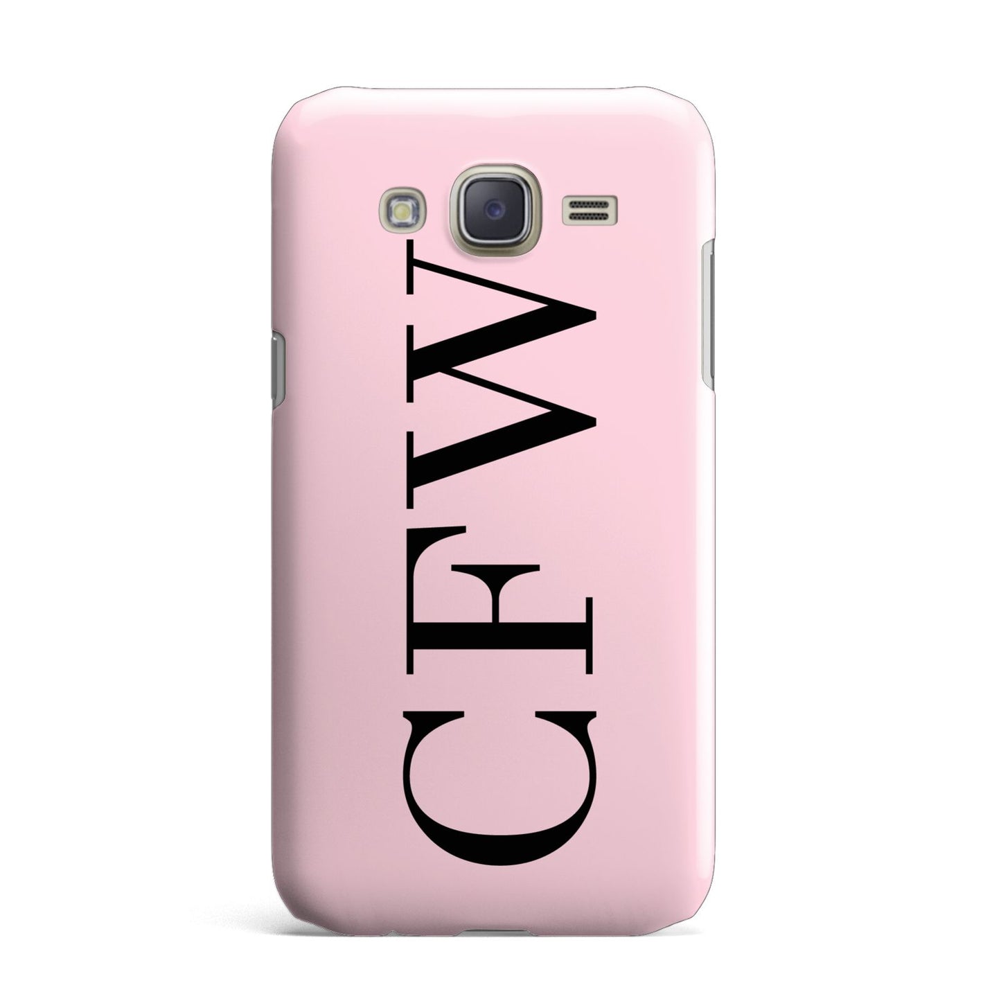 Personalised Black Pink Side Initials Samsung Galaxy J7 Case