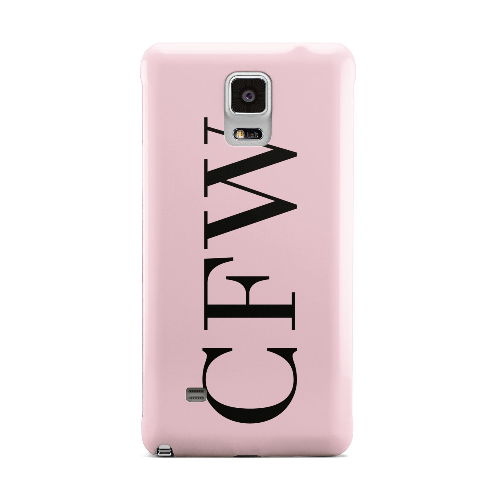Personalised Black Pink Side Initials Samsung Galaxy Note 4 Case