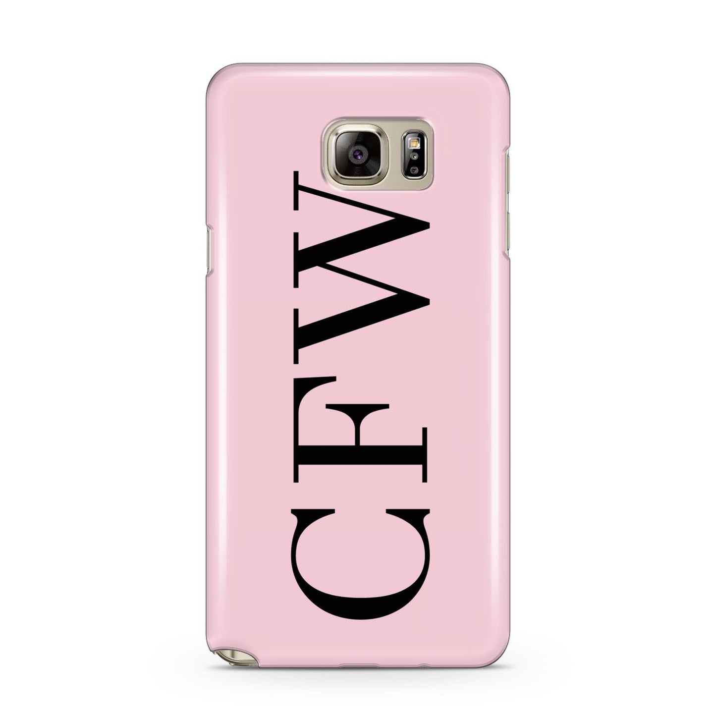 Personalised Black Pink Side Initials Samsung Galaxy Note 5 Case