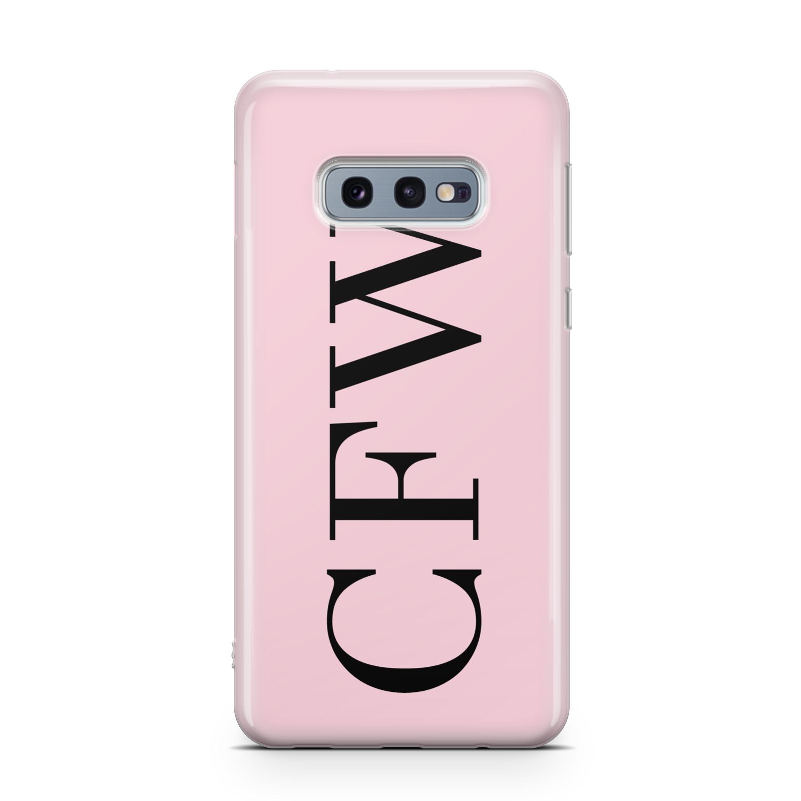 Personalised Black Pink Side Initials Samsung Galaxy S10E Case