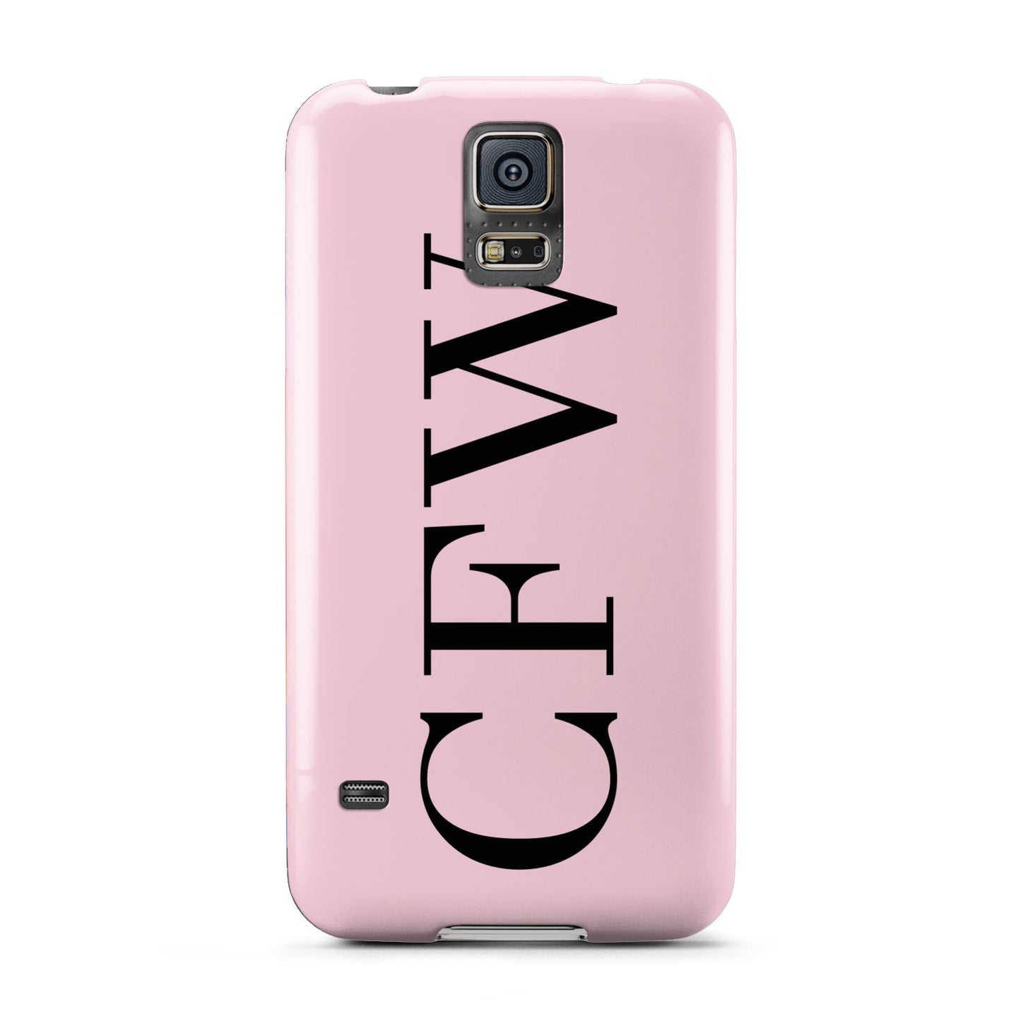 Personalised Black Pink Side Initials Samsung Galaxy S5 Case