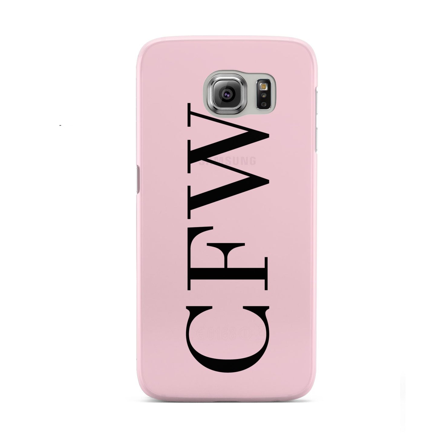 Personalised Black Pink Side Initials Samsung Galaxy S6 Case