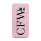 Personalised Black Pink Side Initials Samsung Galaxy S6 Edge Case