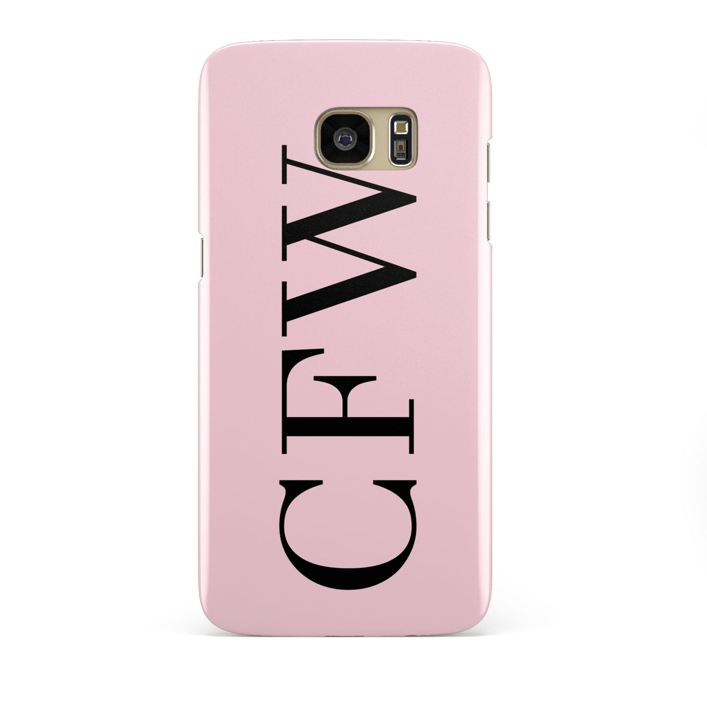 Personalised Black Pink Side Initials Samsung Galaxy S7 Edge Case