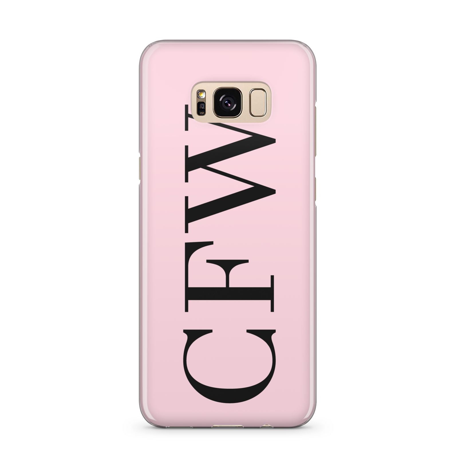 Personalised Black Pink Side Initials Samsung Galaxy S8 Plus Case