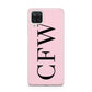 Personalised Black Pink Side Initials Samsung M12 Case
