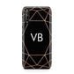 Personalised Black Rose Gold Initials Geometric Huawei Enjoy 10s Phone Case