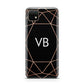 Personalised Black Rose Gold Initials Geometric Huawei Enjoy 20 Phone Case