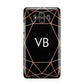 Personalised Black Rose Gold Initials Geometric Huawei Mate 10 Protective Phone Case