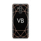 Personalised Black Rose Gold Initials Geometric Huawei Mate 20 Lite